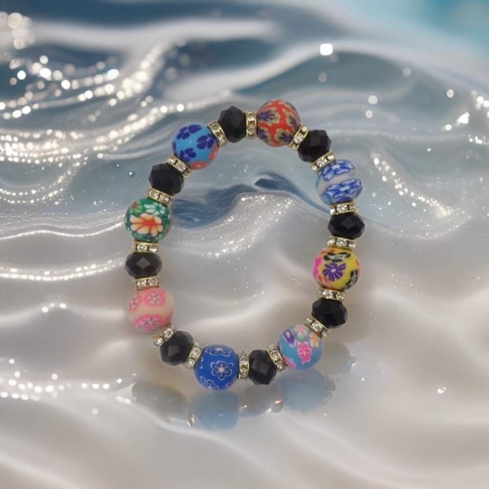 High-Quality Hand Designed Flower Stretch Bracelet